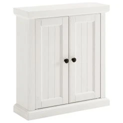 Crosley Seaside Wall Cabinet Distressed White
