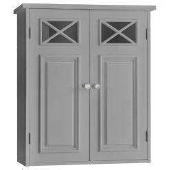 Versanora Bathroom Wall Cabinet With Two Doors Grey