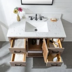 Urban Furnishing Harvey Farmhouse Bathroom Sink Vanity Brown Spruce, 42" -Kraus Shop 06419bdc0056fd39 5307 w800 h800 b0 p0