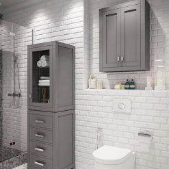 Water Creation Madison 24" W X 33" H X 8" D Bath Storage Wall Cabinet, Cashmere Grey 12 Water Creation Madison 24" W X 33" H X 8" D Bath Storage Wall Cabinet, Cashmere Grey -Kraus Shop 07615e6a030e82d3 5762 w800 h800 b0 p0