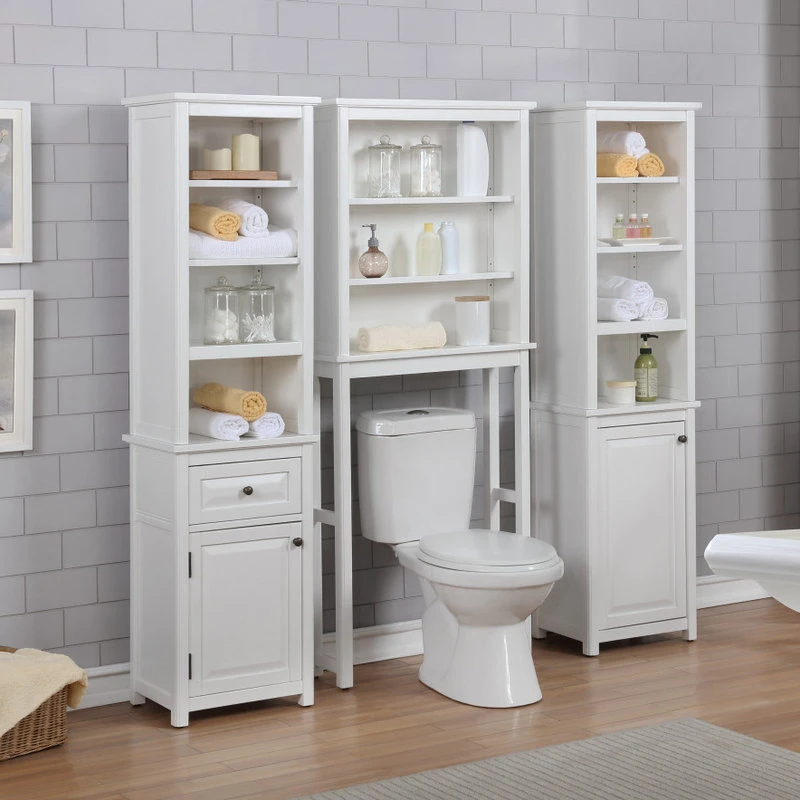 Bolton Furniture, Inc. Dorset Bathroom Storage Tower, Open Upper Shelves, Lower Cabinet And Drawer 4 Bolton Furniture, Inc. Dorset Bathroom Storage Tower, Open Upper Shelves, Lower Cabinet And Drawer - Image 2