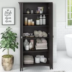 Bush Industries Salinas Bathroom Storage Cabinet With Doors, Black -Kraus Shop 0981f41b0d3ee62b 4015 w800 h800 b0 p0