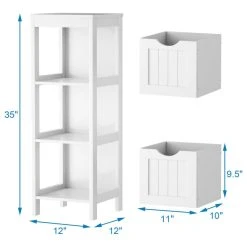 Costway Floor Cabinet Multifunction Bathroom Storage Organizer Rack W/2 Drawers -Kraus Shop 0d11a0bd00d6f6b1 5709 w800 h800 b1 p0