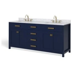 MOD The Savoy Bathroom Vanity, Double Sink, 72", Monarch Blue, Freestanding -Kraus Shop 0ed1dd6703d046d8 4353 w800 h800 b1 p0