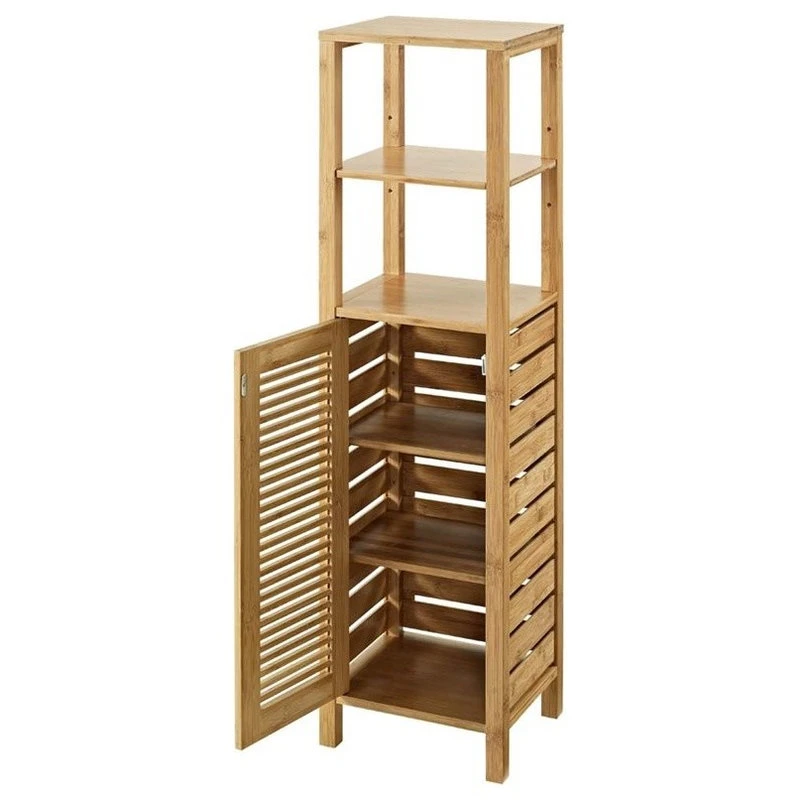Linon Home Decor Products Bracken Mid Cabinet Natural Bamboo 4 Linon Home Decor Products Bracken Mid Cabinet Natural Bamboo - Image 2
