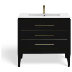 MOD Celios Bathroom Vanity, Single Sink, 36", Black With Brass Trim, Freestanding 23 MOD Celios Bathroom Vanity, Single Sink, 36", Black With Brass Trim, Freestanding -Kraus Shop 12914e4f03d05740 8460 w800 h800 b1 p0