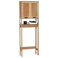 EVIDECO Over The Toilet Storage Cabinet Bathroom Mahe Bamboo - Wood, Mahe