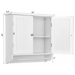 Costway Wall Mounted Bathroom Medicine Cabinet Storage Cupboard W/ Towel Bar 11 Costway Wall Mounted Bathroom Medicine Cabinet Storage Cupboard W/ Towel Bar -Kraus Shop 18a1ce1000cddc83 8511 w800 h800 b1 p0