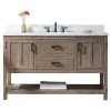 Urban Furnishing Harvey Farmhouse Bathroom Sink Vanity Brown Spruce, 54"