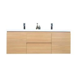 Bathroom Vanity Wholesale INC. MOB 60" Wall-Mounted Double Bathroom Vanity In White Oak -Kraus Shop 198101d400a09e65 2507 w800 h800 b1 p0
