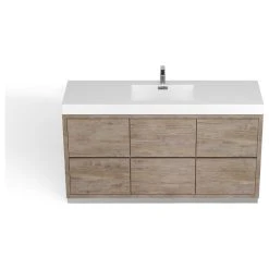 MOD Boutique Bath Vanity, Natural Wood, 60", Single Sink, Freestanding -Kraus Shop 1a117b2003c74354 7749 w800 h800 b1 p0