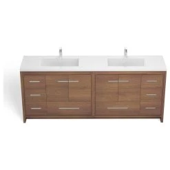 MOD The Sonora Bathroom Vanity, Double Sink, 84", Rosewood, Freestanding -Kraus Shop 1ae102a003d9cbaf 8138 w800 h800 b1 p0