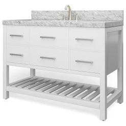MOD Arcadia Bath Vanity, White, 48", Brushed Nickel Hardware, Single, Freestanding -Kraus Shop 1b01781603472962 2668 w800 h800 b1 p0