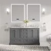 MOD Cascade Bath Vanity, Sapphire Gray, 60", Brushed Nickel Hardware, Double, Freestanding