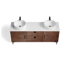 MOD Newton Bath Vanity, Walnut, 72", Double Sink, Freestanding 27 MOD Newton Bath Vanity, Walnut, 72", Double Sink, Freestanding -Kraus Shop 1d510eac03472949 3291 w800 h800 b1 p0