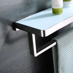 Lexora Bagno Bianca St. Steel Wh. Glass Shelf, Towel Bar Chrome -Kraus Shop 1dd1936d0ed66e93 3400 w800 h800 b0 p0