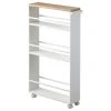 Yamazaki Home Rolling Storage Cart, Steel, Holds 26.4 Lbs, White -Kraus Shop 1e01bf1c025ad614 9603 w800 h800 b1 p0