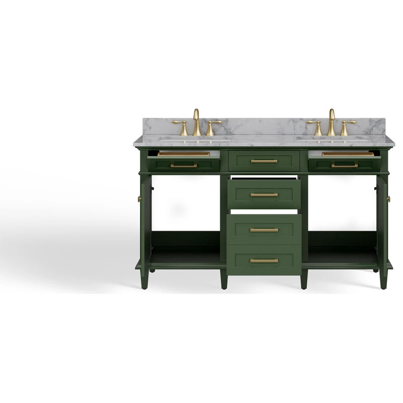 MOD The Joyce Bathroom Vanity, Double Sink, 60", Vogue Green, Freestanding 14 MOD The Joyce Bathroom Vanity, Double Sink, 60", Vogue Green, Freestanding - Image 12