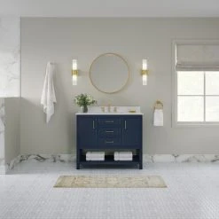 MOD The Brody Bathroom Vanity, Single Sink, 42", Navy Blue, Freestanding -Kraus Shop 21a19dac03d99121 3227 w800 h800 b0 p0