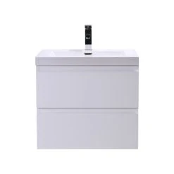 Bathroom Vanity Wholesale INC. MOB 24" Wall-Mounted Single Bathroom Vanity In High Gloss White