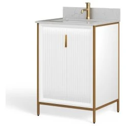 MOD The Everleigh Bathroom Vanity, Single Sink, 24", White, Freestanding -Kraus Shop 22f1600303c886b0 6407 w800 h800 b1 p0