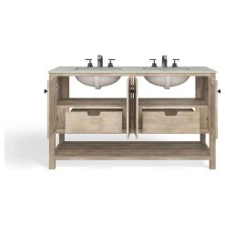 MOD The Kerry Bathroom Vanity, Double Sink, 60", Natural, Freestanding -Kraus Shop 2331a1d203d99bea 7519 w800 h800 b1 p0
