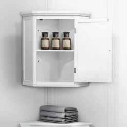Teamson US Inc. Wooden Bathroom Glancy Corner Storage Cabinet -Kraus Shop 2421cb6a0111e8f4 9883 w800 h800 b0 p0