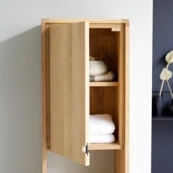 Solid Oak Tall Bathroom Cabinet | Tikamoon Jonak -Kraus Shop 249180400077685c 8350 w800 h800 b0 p0