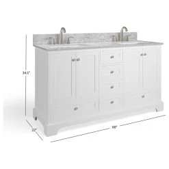 MOD Cascade Bath Vanity, White, 60", Brushed Nickel Hardware, Double, Freestanding 22 MOD Cascade Bath Vanity, White, 60", Brushed Nickel Hardware, Double, Freestanding -Kraus Shop 25b18a5703472f78 7155 w800 h800 b1 p0