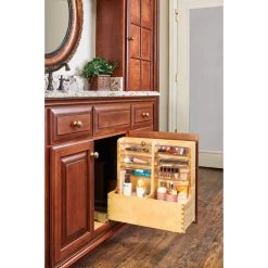 Rev-A-Shelf Wood Vanity Sink Pull Out Organizer With Soft Close, 11.69" -Kraus Shop 25f1246702585725 8031 w800 h800 b0 p0