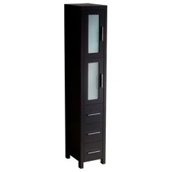 Fresca Torino Espresso Tall Bathroom Linen Side Cabinet, Espresso