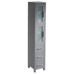 Fresca Torino Tall Bathroom Linen Side Cabinet, Gray