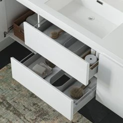 MOD Beacon Bath Vanity, High Gloss White, 60", Single Sink, Floating -Kraus Shop 2bb13f1b03472534 8819 w800 h800 b0 p0