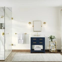 MOD The Nile Bathroom Vanity, Single Sink, 30", Monarch Blue, Freestanding -Kraus Shop 2bf148dd03d9a468 8074 w800 h800 b0 p0