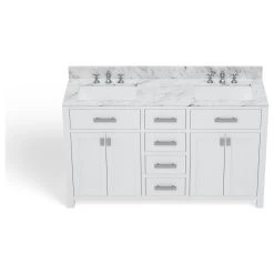 MOD The Polaris Bathroom Vanity, Double Sink, 60", Pure White, Freestanding -Kraus Shop 2c81cd3f03d04742 4362 w800 h800 b1 p0