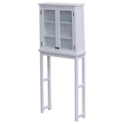 Bolton Furniture, Inc. Dorset Bath Over The Toilet Space Saver Storage, Glass Doors Upper Cabinet -Kraus Shop 2d91032201f43612 7477 w800 h800 b1 p0
