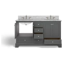 MOD Cascade Bath Vanity, Sapphire Gray, 60", Brushed Nickel Hardware, Double, Freestanding -Kraus Shop 2e0198d903a4e735 0780 w800 h800 b1 p0