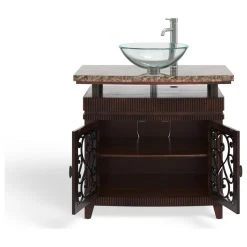 MOD The Valencia Bathroom Vanity, Single Sink, 36", Brown, Freestanding -Kraus Shop 2e115eba03d99158 3119 w800 h800 b1 p0