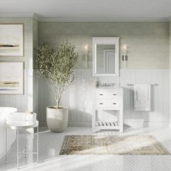 MOD The Nile Bathroom Vanity, Single Sink, 24", Pure White, Freestanding -Kraus Shop 2e21f13703d9a490 8123 w800 h800 b0 p0