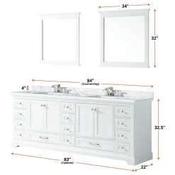 Lexora Dukes Bath Vanity, White, 84", Marble Top, Vanity, Countertop, And Sink 14 Lexora Dukes Bath Vanity, White, 84", Marble Top, Vanity, Countertop, And Sink -Kraus Shop 2f412ce603eedae5 4272 w800 h800 b1 p0