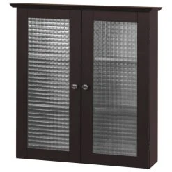 Versanora Wooden Bathroom Glass Doors Wall Cabinet 6209