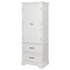 Versanora Wooden Bathroom Linen Tower Storage Cabinet