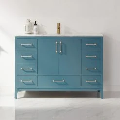 Altair Sutton Royal Green Bathroom Vanity Set, 48", Without Mirror