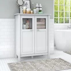 Bush Industries Broadview Bathroom Storage Cabinet, White -Kraus Shop 3141fb150c184430 3143 w800 h800 b0 p0