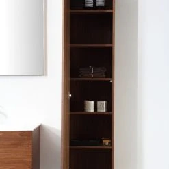 Cartisan Design & Build Group, Inc. FIGURE Walnut Wall Mount Modern Bathroom Side Cabinet, 13" -Kraus Shop 31f15280030d5419 9080 w800 h800 b0 p0