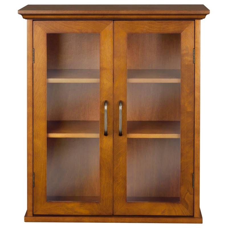 Versanora Wooden Bathroom Wall Storage Cabinet, Oil Oak 3 Versanora Wooden Bathroom Wall Storage Cabinet, Oil Oak