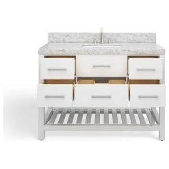 MOD Arcadia Bath Vanity, White, 48", Brushed Nickel Hardware, Single, Freestanding -Kraus Shop 3521e50c03472966 2668 w800 h800 b1 p0