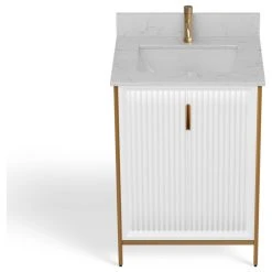 MOD The Everleigh Bathroom Vanity, Single Sink, 24", White, Freestanding -Kraus Shop 3541bb6d03c886b5 6407 w800 h800 b1 p0