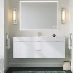 MOD Boutique Bath Vanity, High Gloss White, 60", Single Sink, Wall Mount