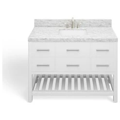 MOD Arcadia Bath Vanity, White, 48", Brushed Nickel Hardware, Single, Freestanding -Kraus Shop 381197a803472968 2668 w800 h800 b1 p0